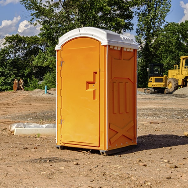 do you offer hand sanitizer dispensers inside the porta potties in New Goshen Indiana